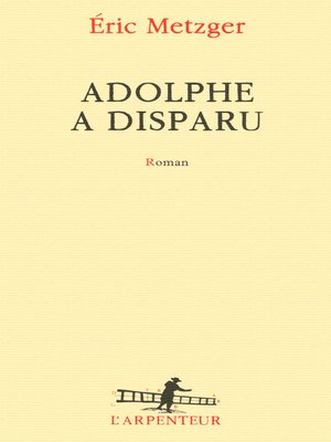 cover image of Adolphe a disparu